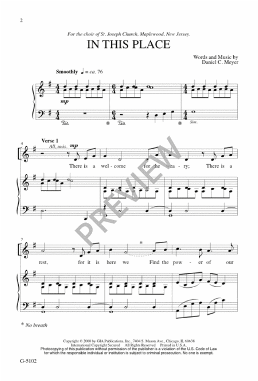 In This Place In This Place 3-Part scores gallery preview page 1