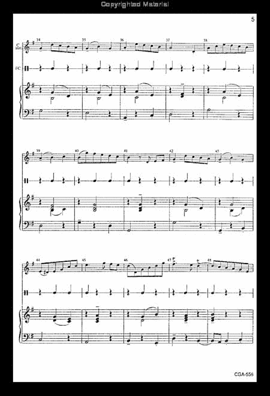 While Angels Sing Unison Choir scores gallery preview page 5