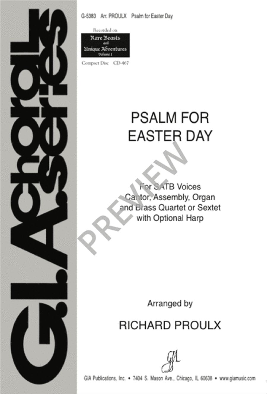 Psalm for Easter Day Psalm for Easter Day 4-Part scores gallery preview page 1