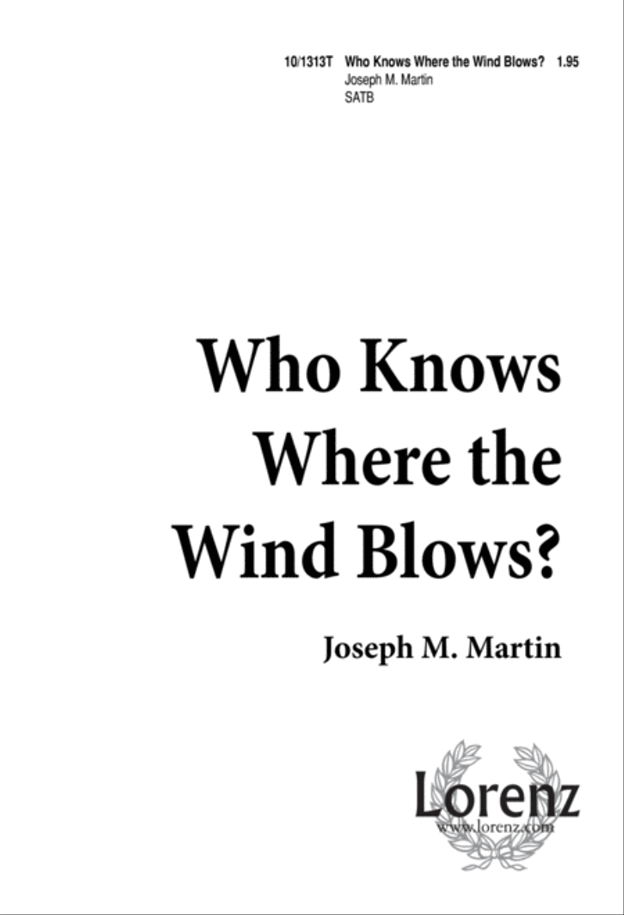Who Knows Where the Wind Blows? 4-Part scores gallery preview page 2