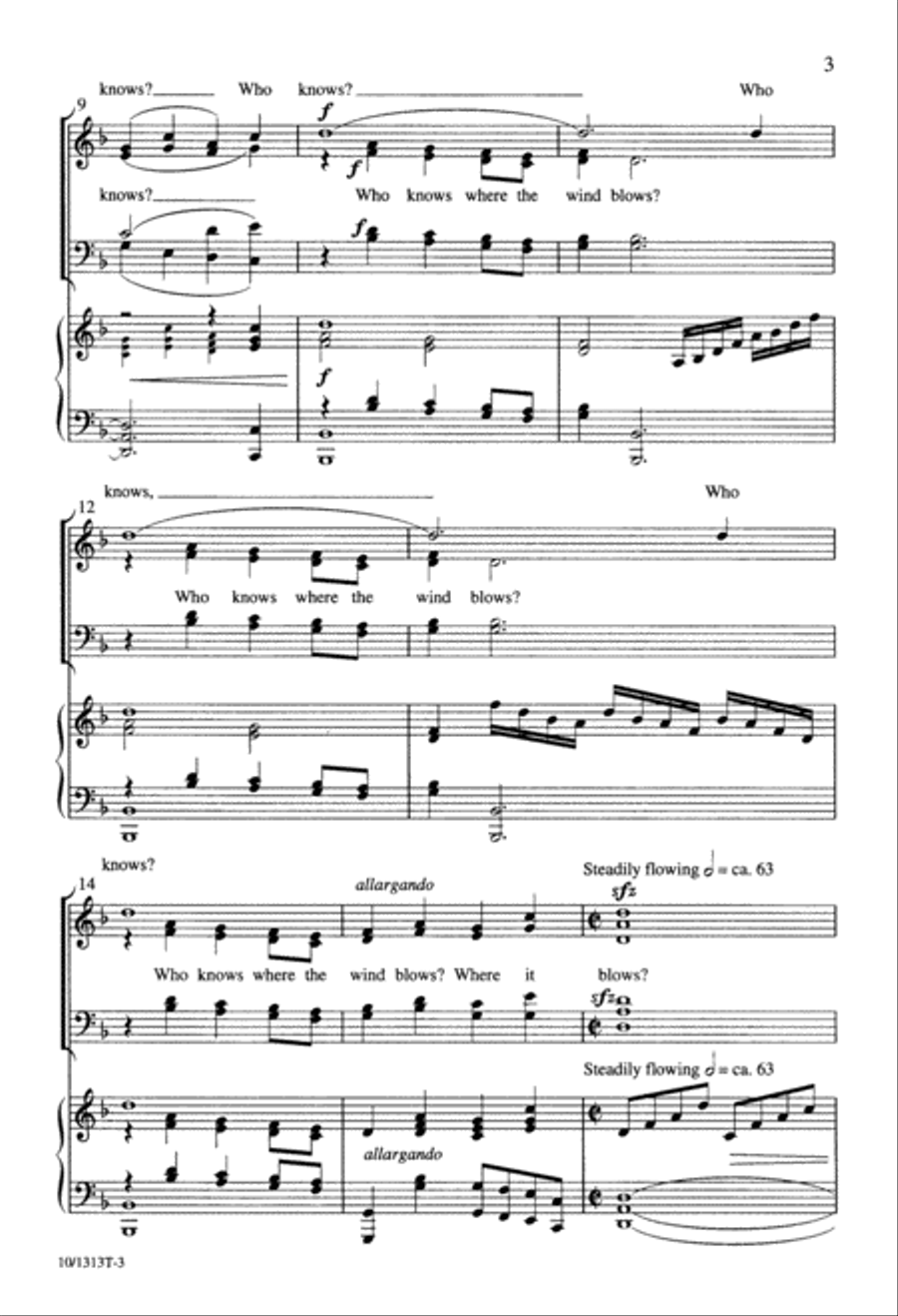 Who Knows Where the Wind Blows? 4-Part scores gallery preview page 4