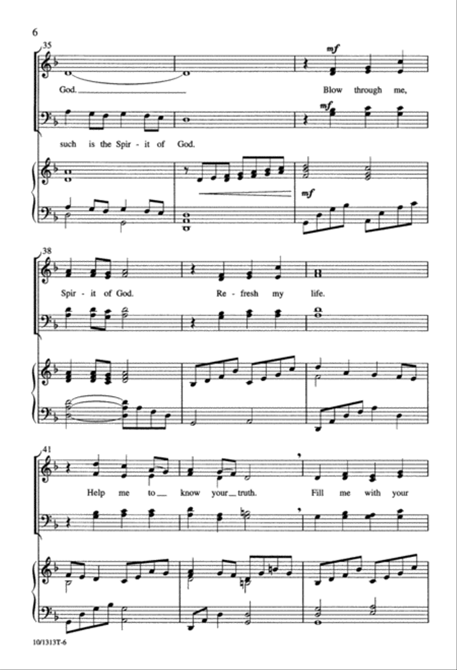 Who Knows Where the Wind Blows? 4-Part scores gallery preview page 7
