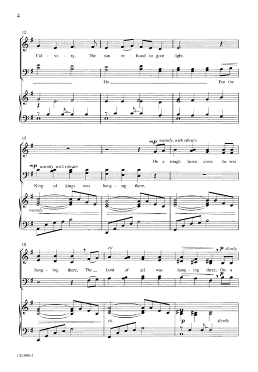 A Wind Blew Over Calvary A Wind Blew Over Calvary 4-Part scores gallery preview page 5