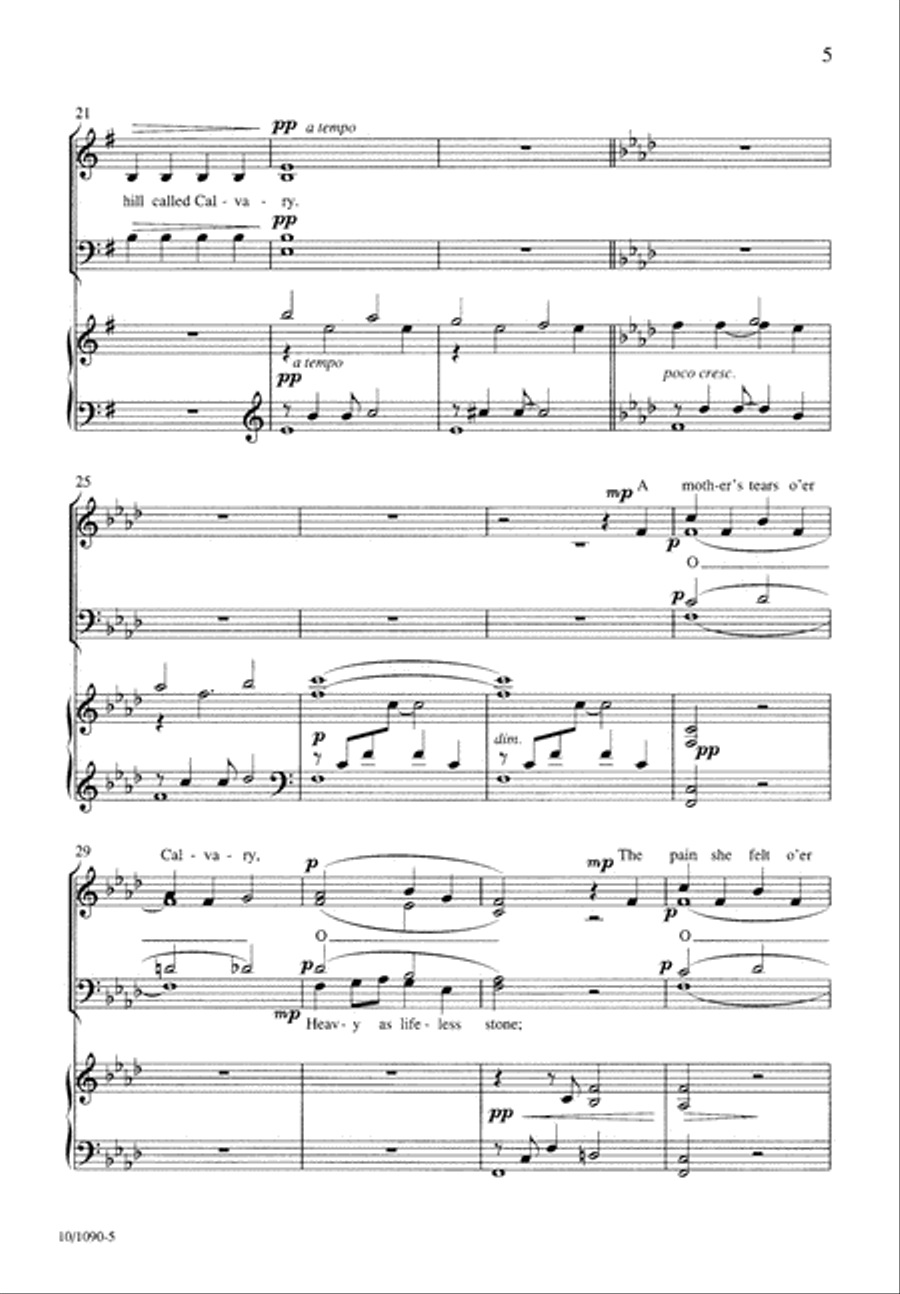 A Wind Blew Over Calvary A Wind Blew Over Calvary 4-Part scores gallery preview page 6