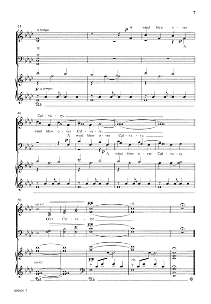 A Wind Blew Over Calvary A Wind Blew Over Calvary 4-Part scores gallery preview page 8