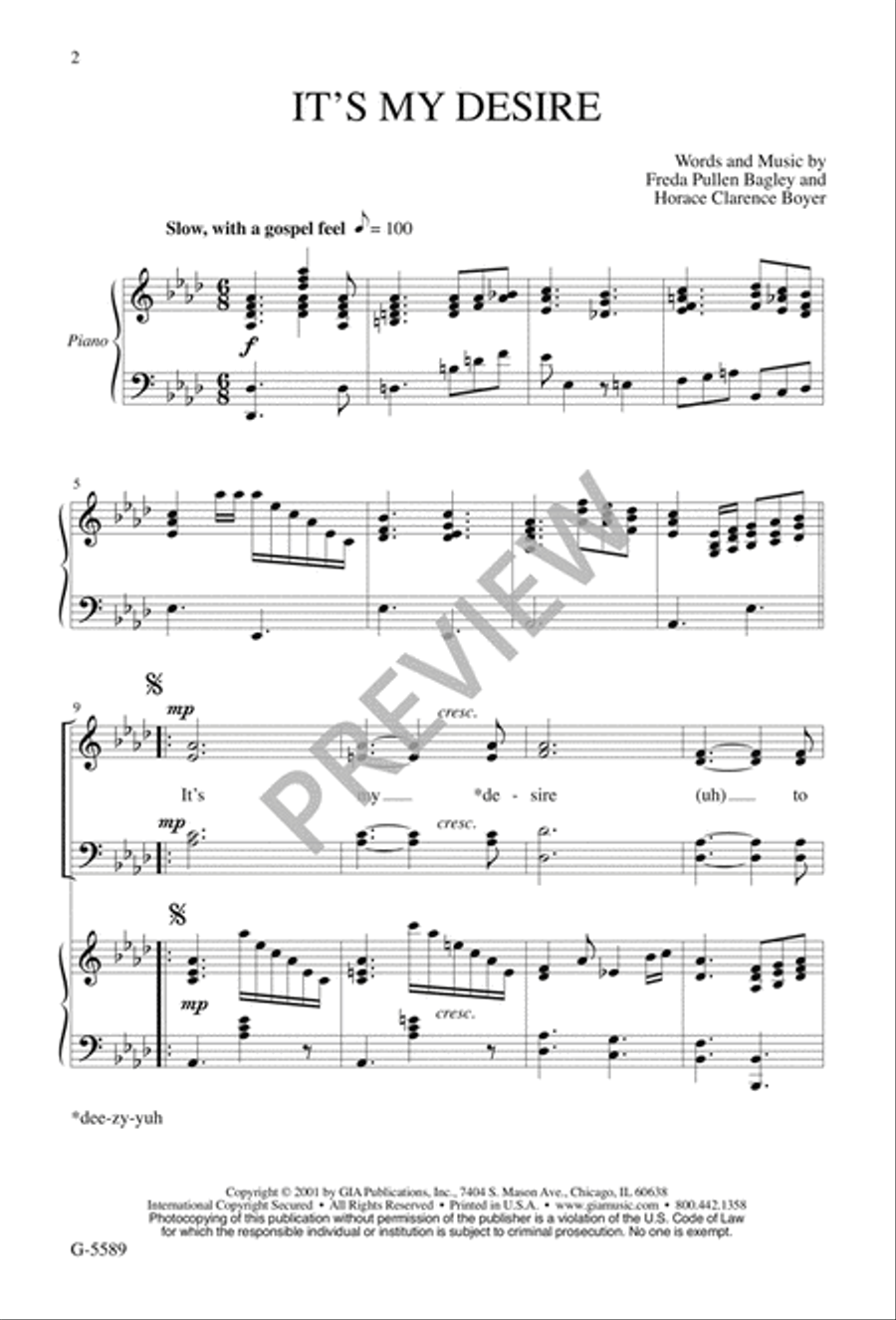 It's My Desire It's My Desire 4-Part scores gallery preview page 3