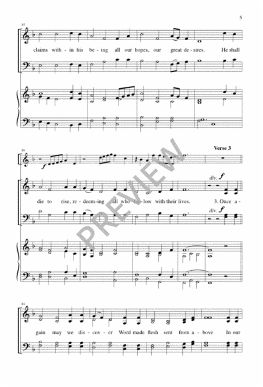 Epiphany Carol Epiphany Carol 4-Part scores gallery preview page 5