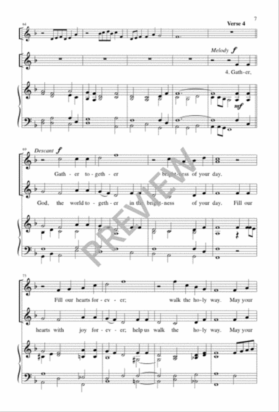 Epiphany Carol Epiphany Carol 4-Part scores gallery preview page 7