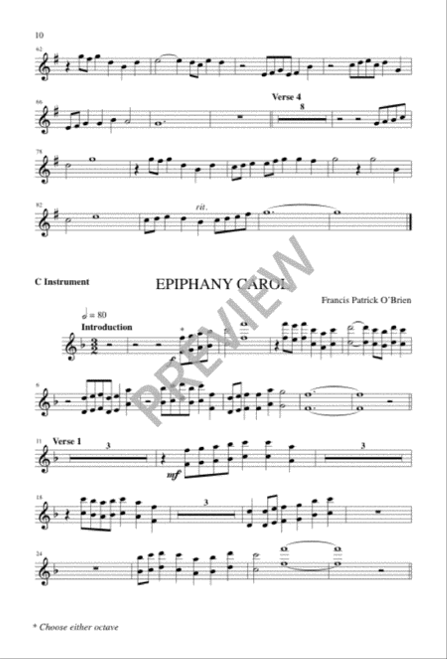 Epiphany Carol Epiphany Carol 4-Part scores gallery preview page 10