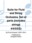 Suite for Flute and String Orchestra. Set of parts (includes strings 4/4/3/2/2)