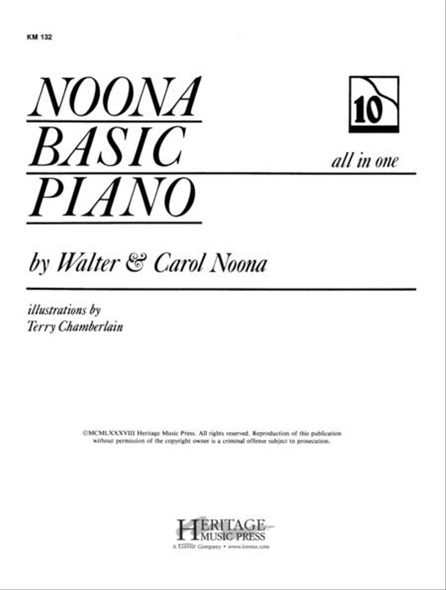 Noona Basic Piano Book 10 Piano Method scores gallery preview page 1