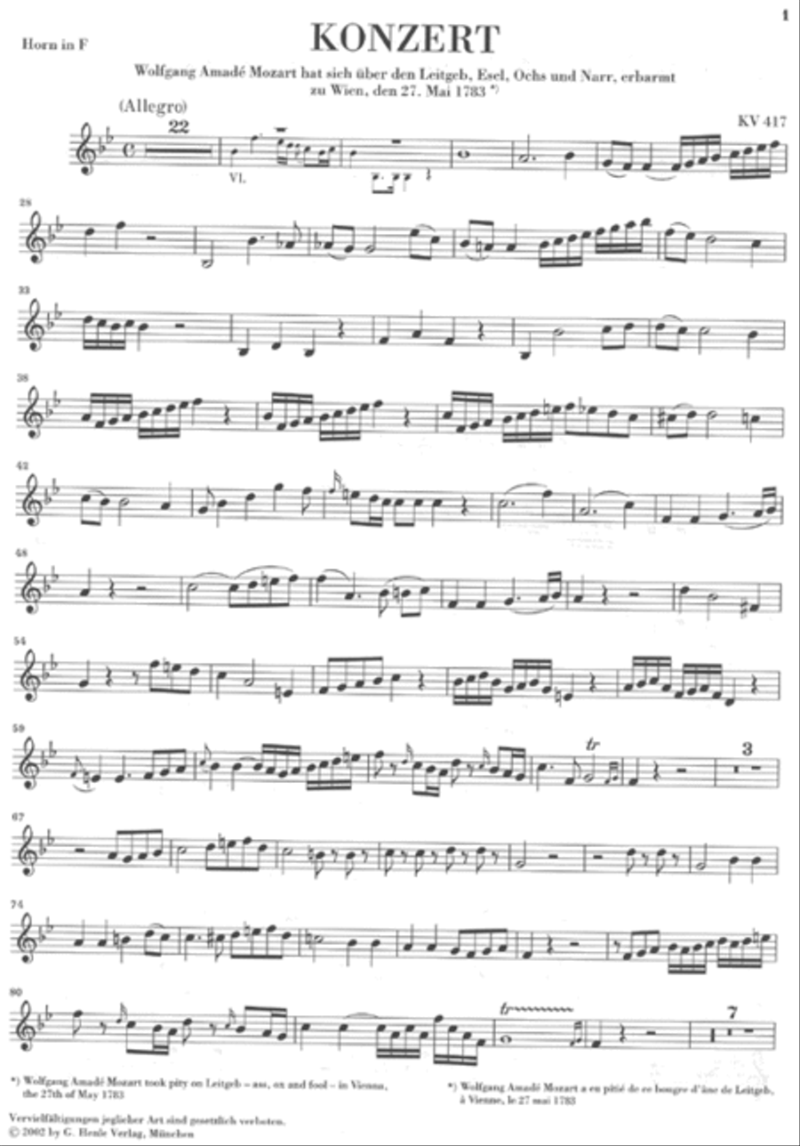 Concerto for Horn and Orchestra No. 2 in E-Flat Major, K.417 Piano Accompaniment scores gallery preview page 4