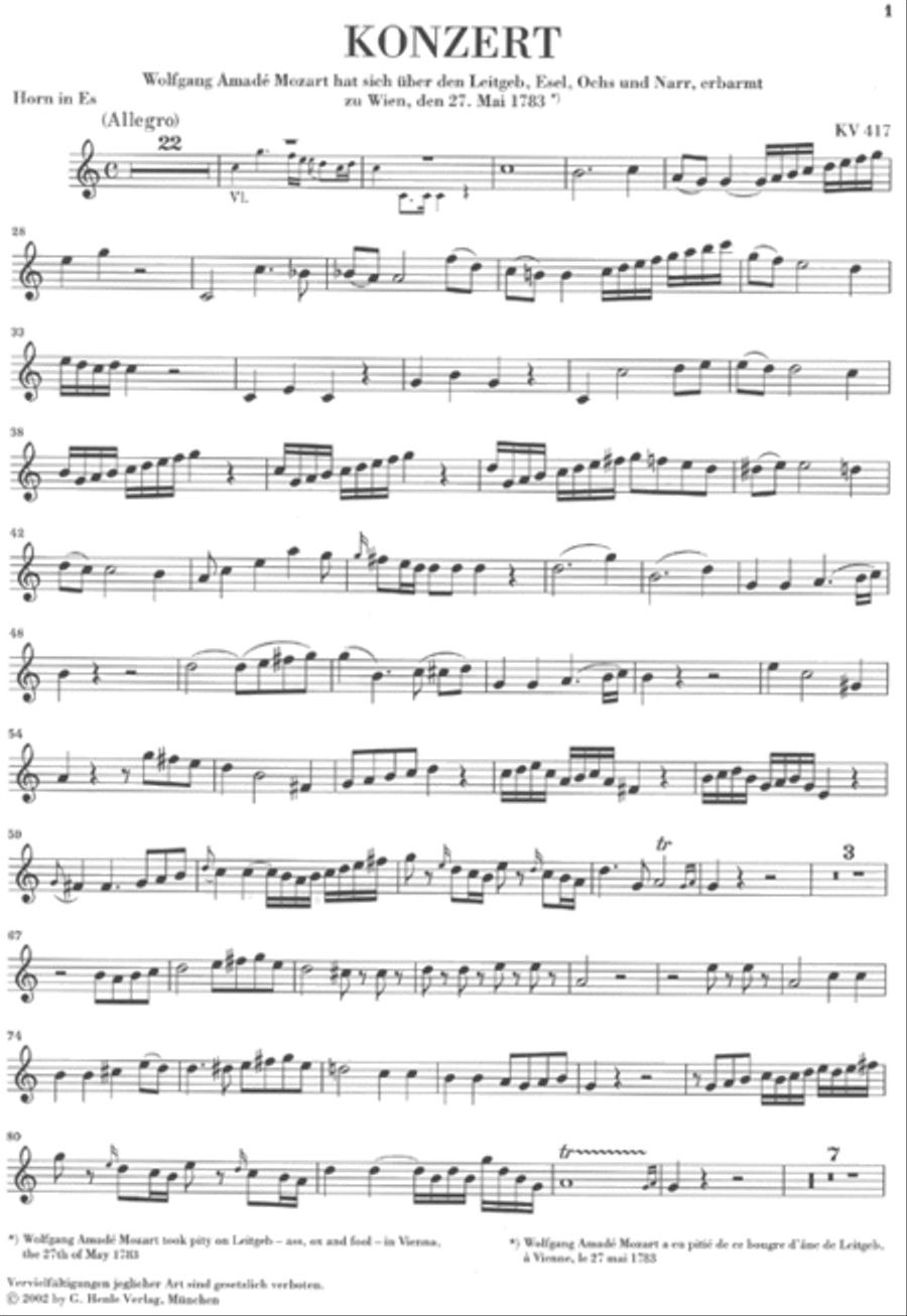 Concerto for Horn and Orchestra No. 2 in E-Flat Major, K.417 Piano Accompaniment scores gallery preview page 5