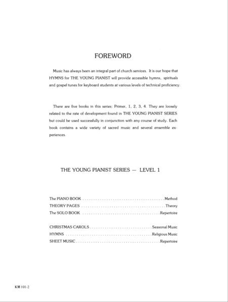 Noona Young Pianist Hymns Level 1 Piano Method scores gallery preview page 3