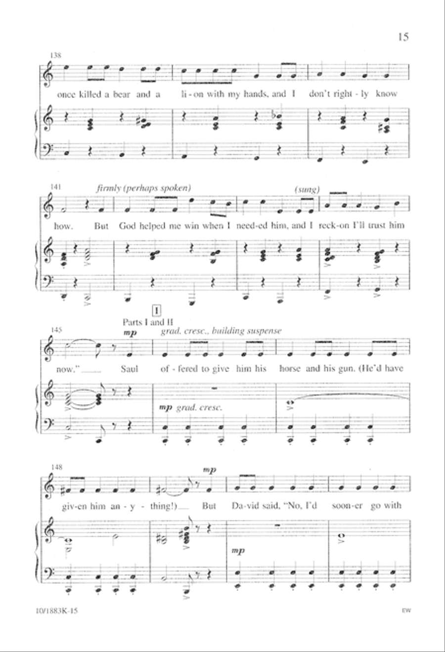 Five-Minute Musicals: David and Goliath Unison Choir scores gallery preview page 16