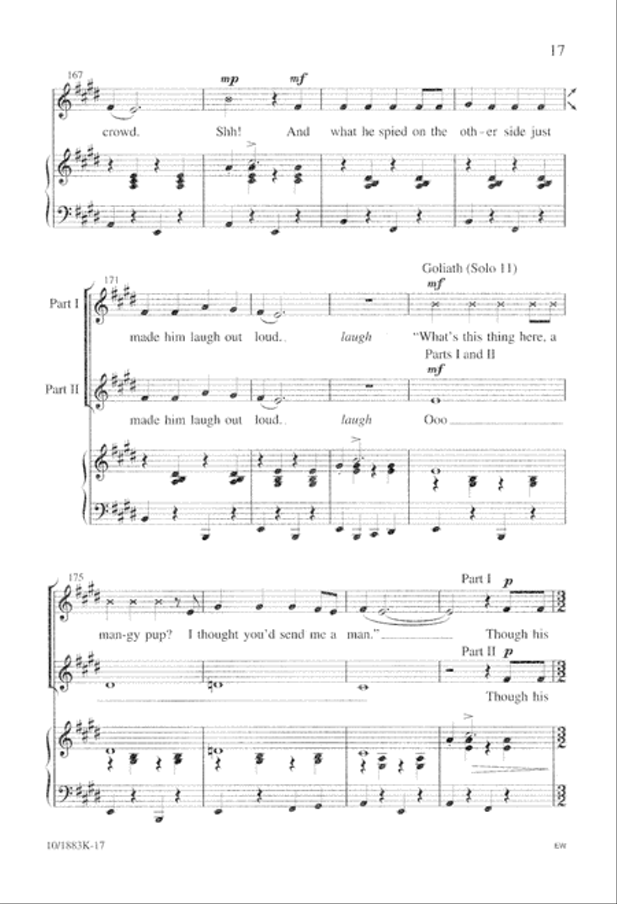 Five-Minute Musicals: David and Goliath Unison Choir scores gallery preview page 18