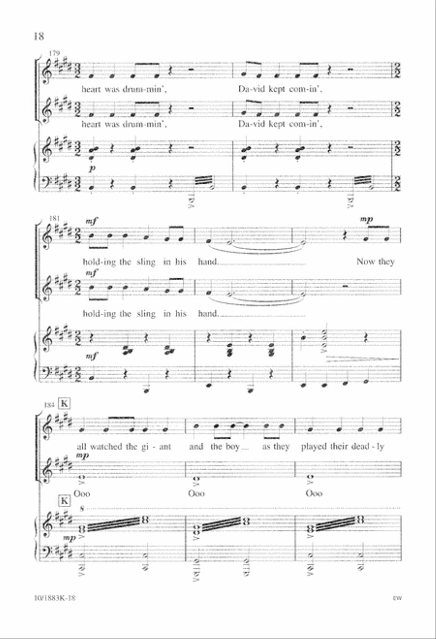 Five-Minute Musicals: David and Goliath Unison Choir scores gallery preview page 19