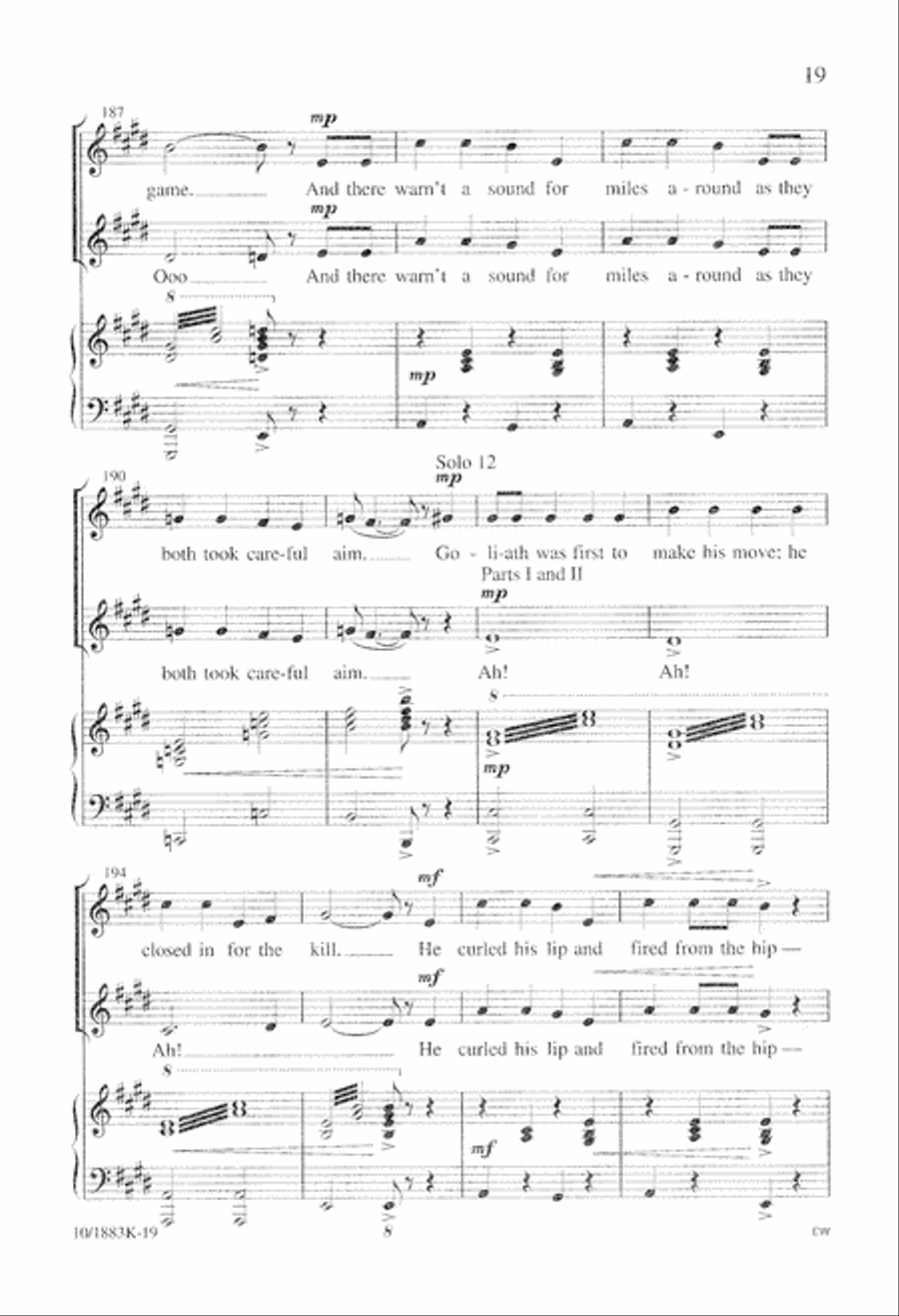 Five-Minute Musicals: David and Goliath Unison Choir scores gallery preview page 20