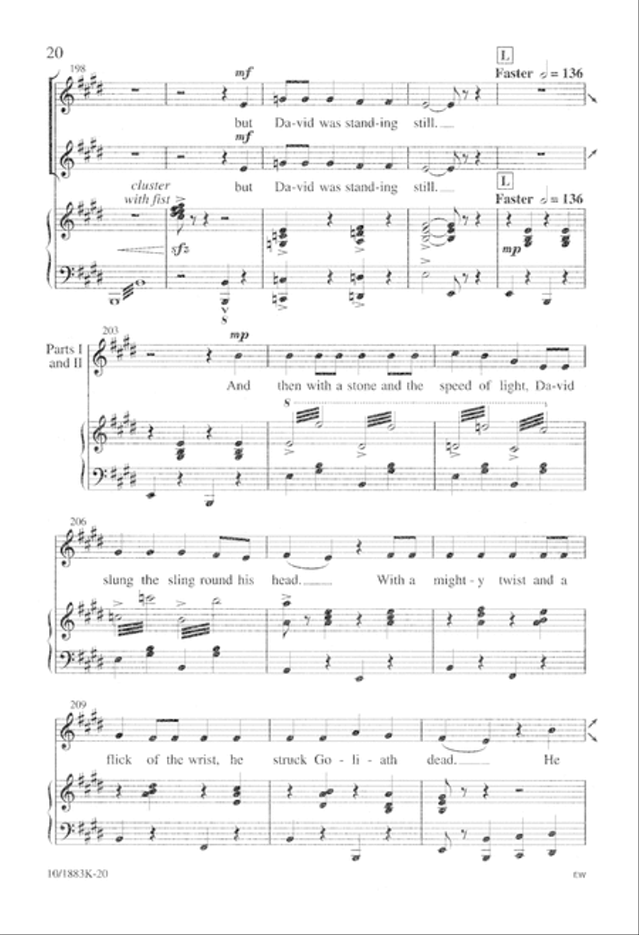 Five-Minute Musicals: David and Goliath Unison Choir scores gallery preview page 21