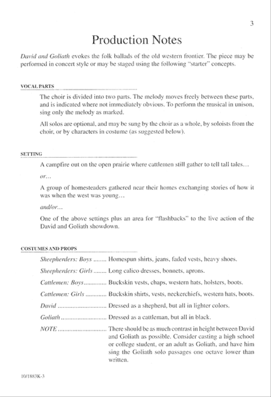 Five-Minute Musicals: David and Goliath Unison Choir scores gallery preview page 4