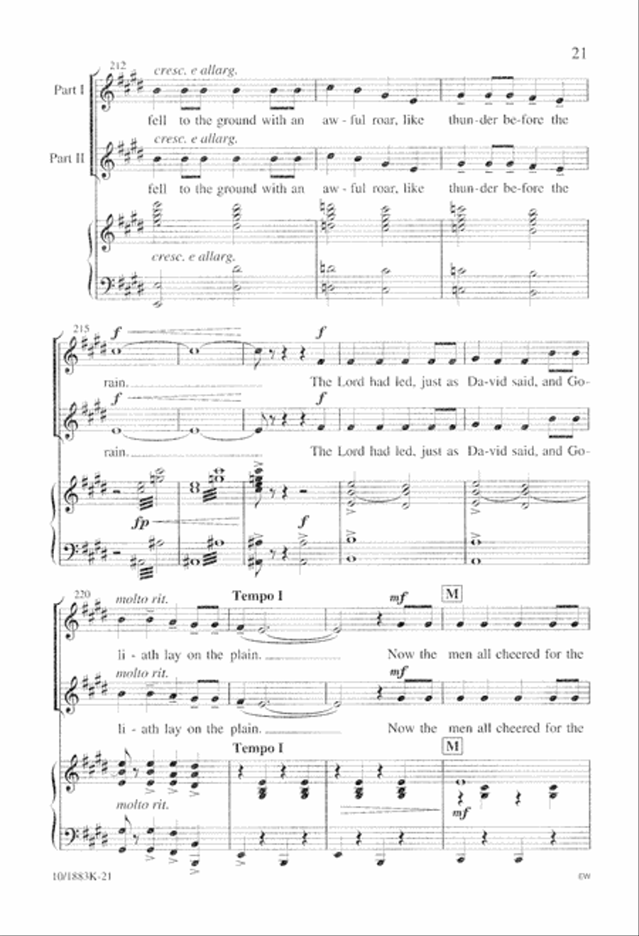 Five-Minute Musicals: David and Goliath Unison Choir scores gallery preview page 22