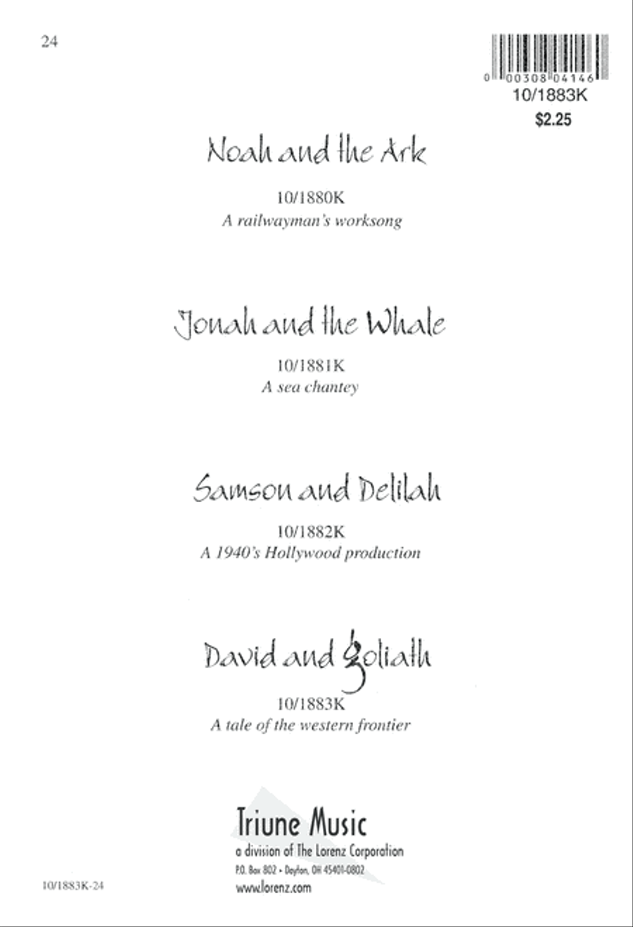 Five-Minute Musicals: David and Goliath Unison Choir scores gallery preview page 25
