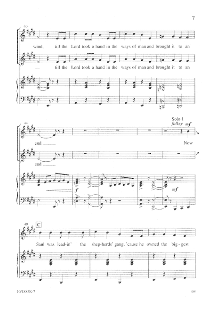 Five-Minute Musicals: David and Goliath Unison Choir scores gallery preview page 8