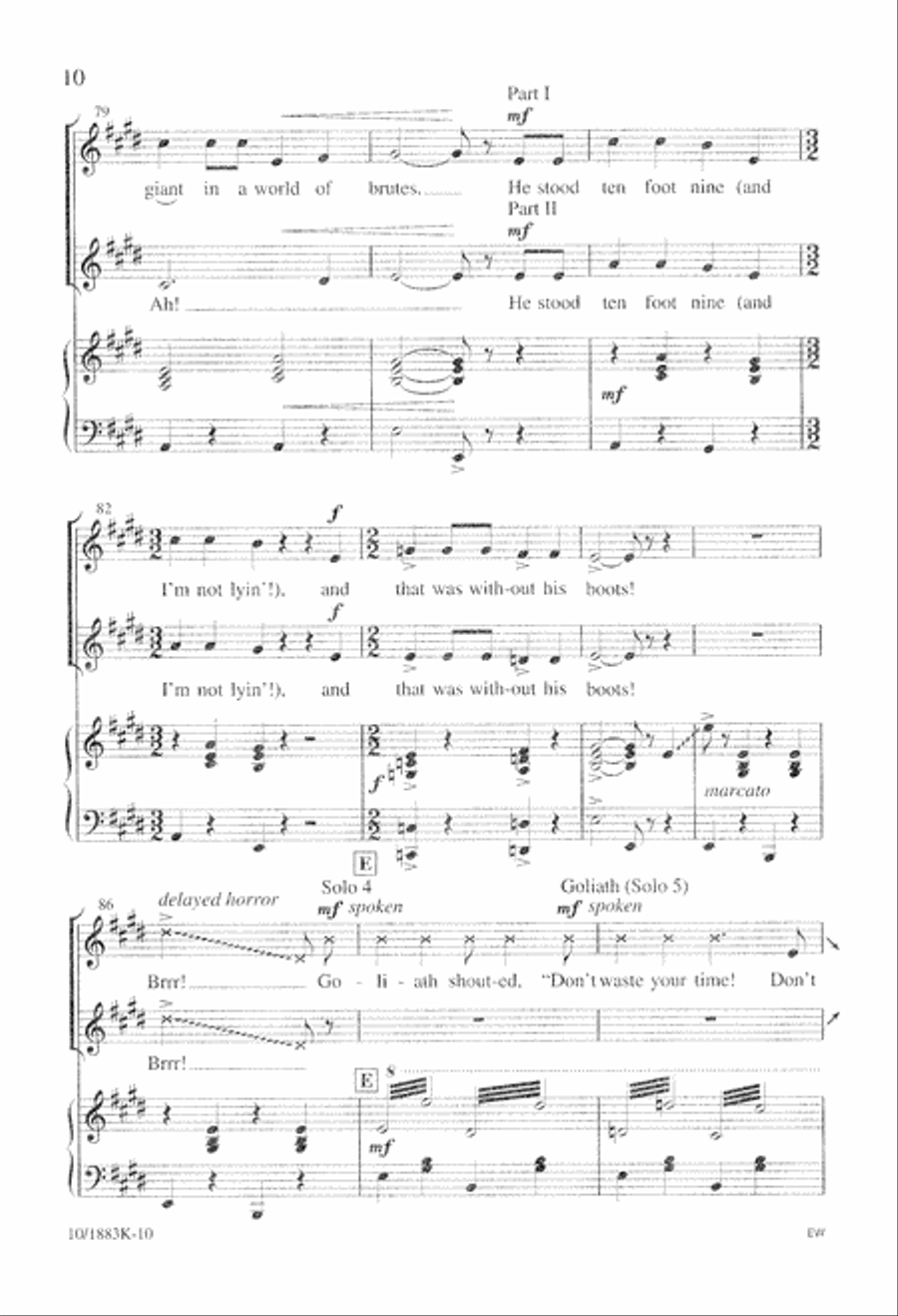 Five-Minute Musicals: David and Goliath Unison Choir scores gallery preview page 11