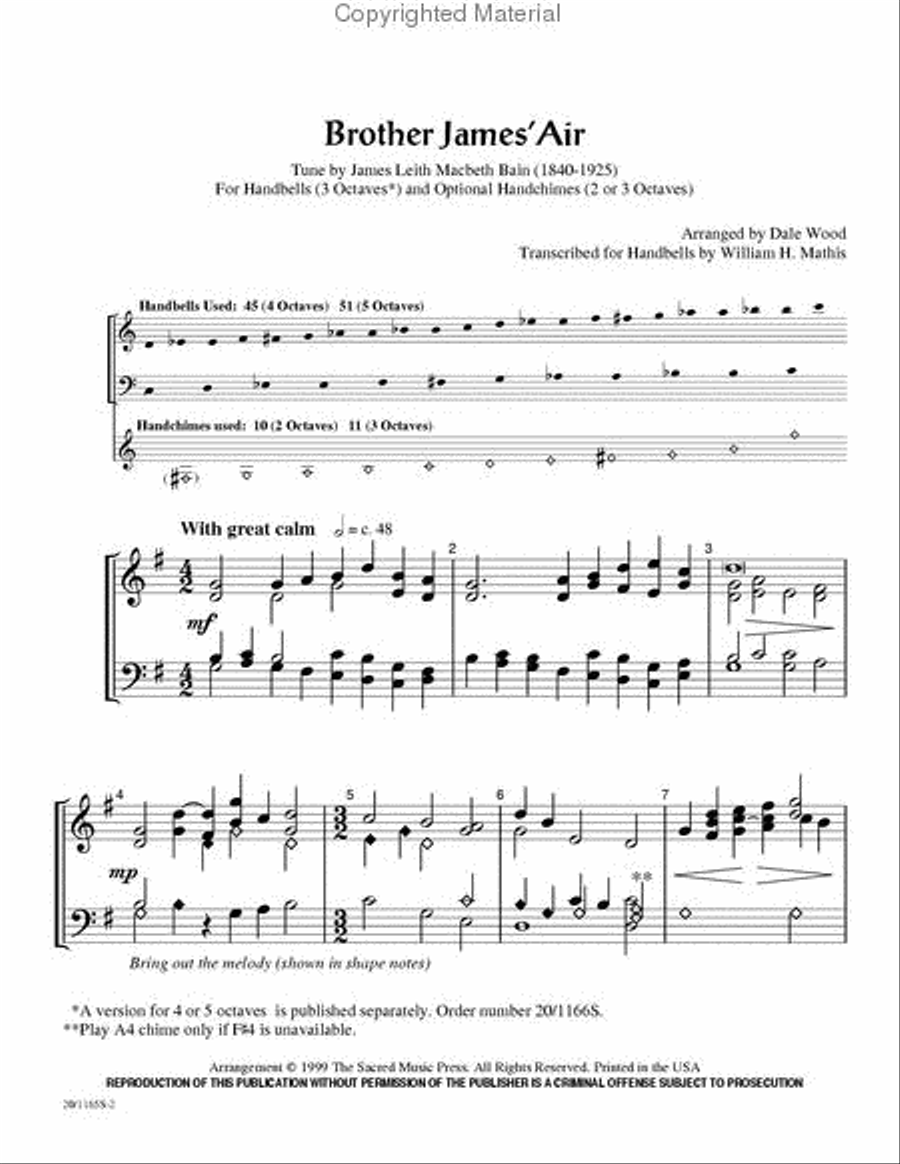 Brother James' Air 3-Octaves scores gallery preview page 4