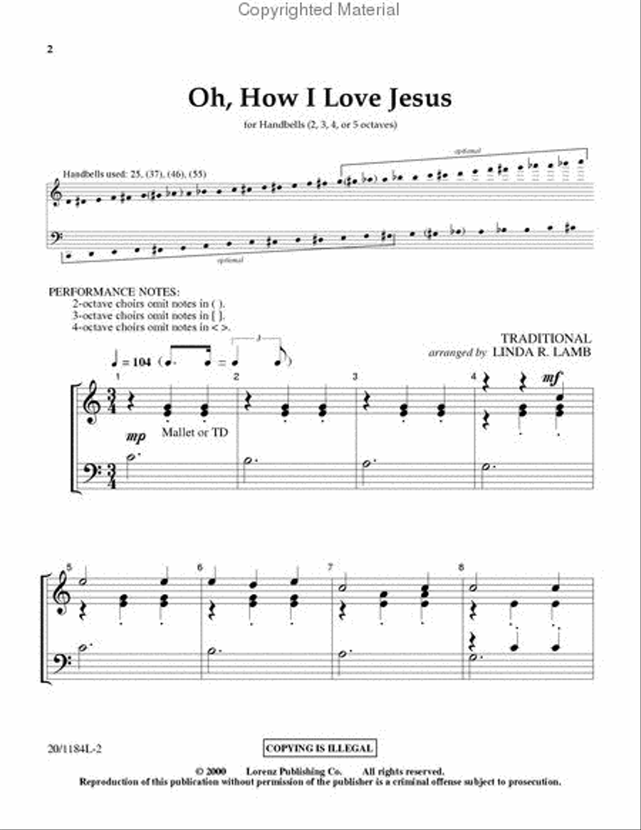 O How I Love Jesus 5-Octaves scores gallery preview page 2