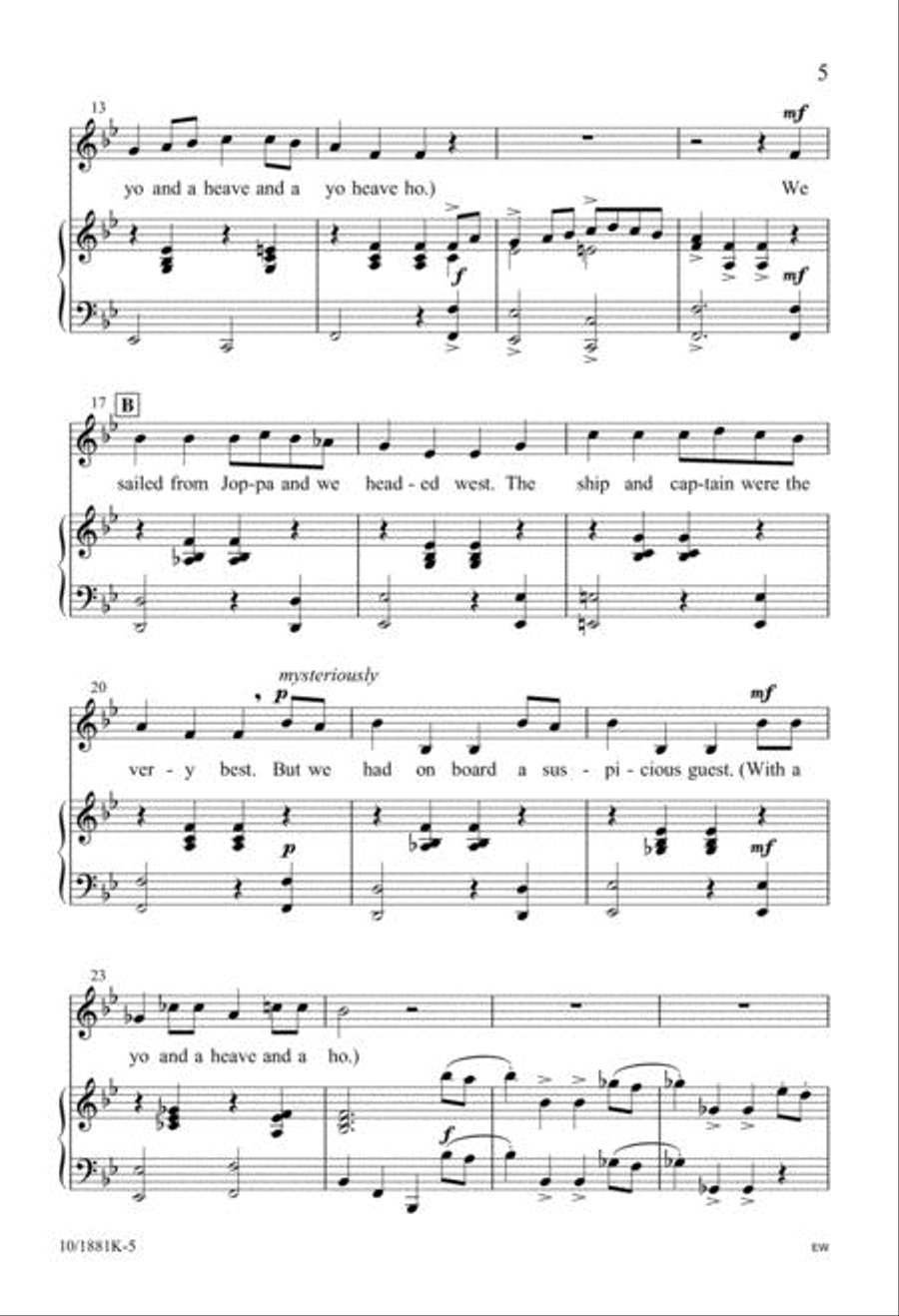 Five-Minute Musicals: Jonah and the Whale Unison Choir scores gallery preview page 5