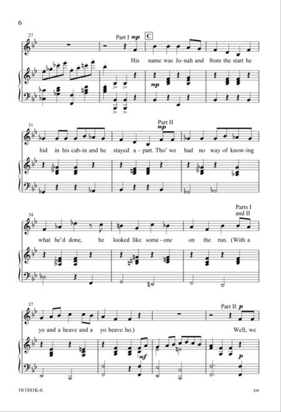 Five-Minute Musicals: Jonah and the Whale Unison Choir scores gallery preview page 6