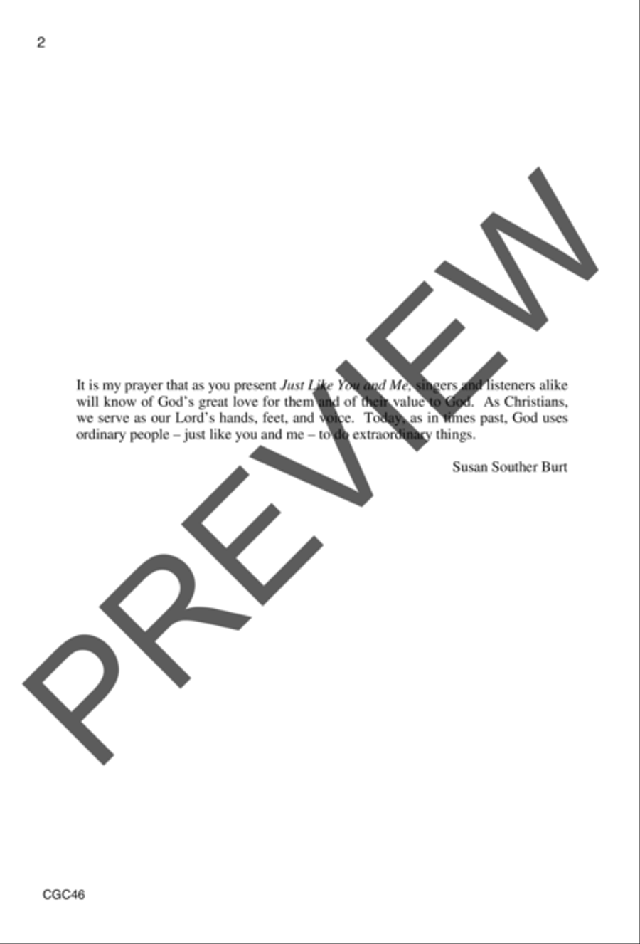 Just Like You and Me (Score) Unison Choir scores gallery preview page 3