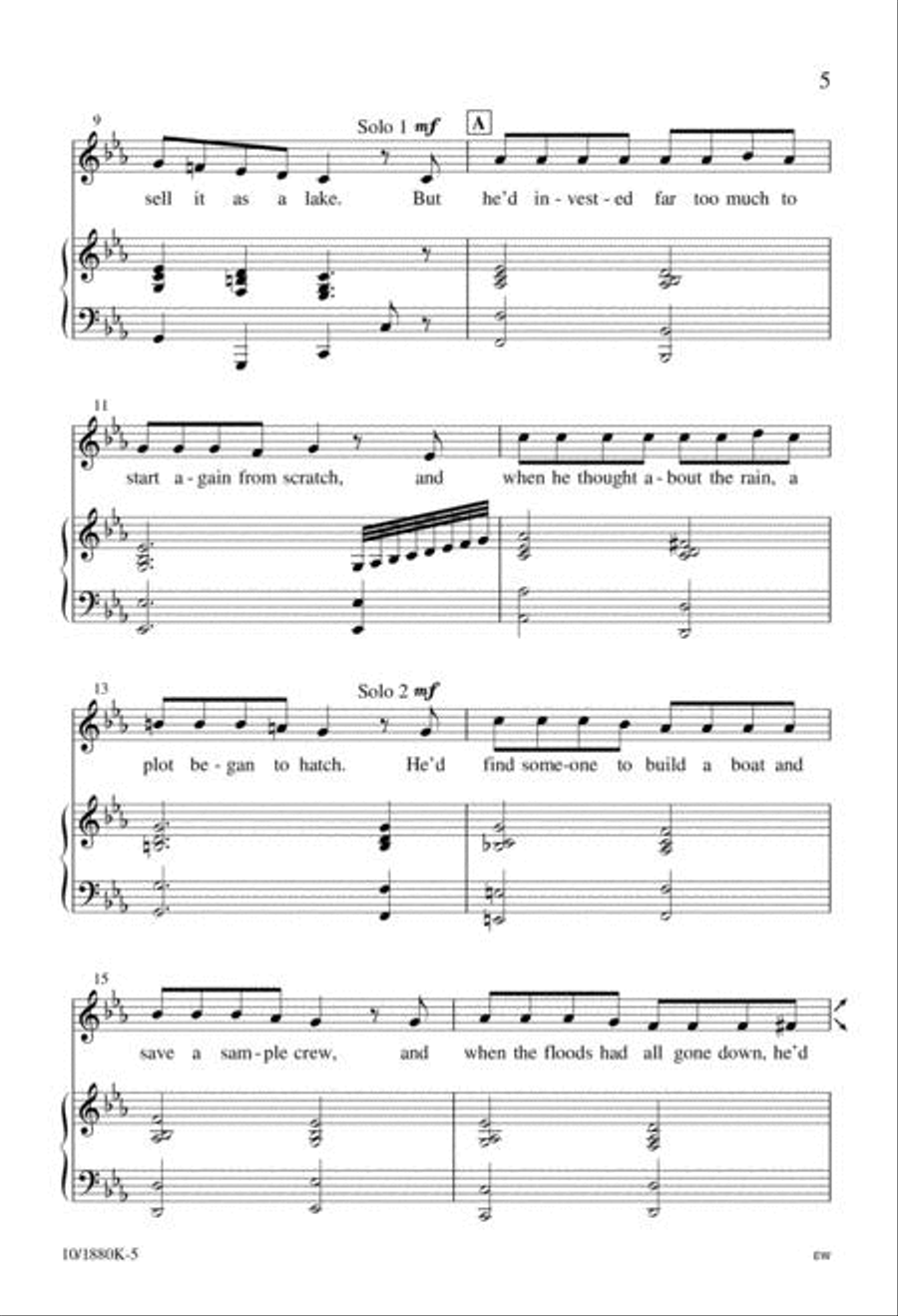 Five-Minute Musicals: Noah and the Ark Unison Choir scores gallery preview page 5
