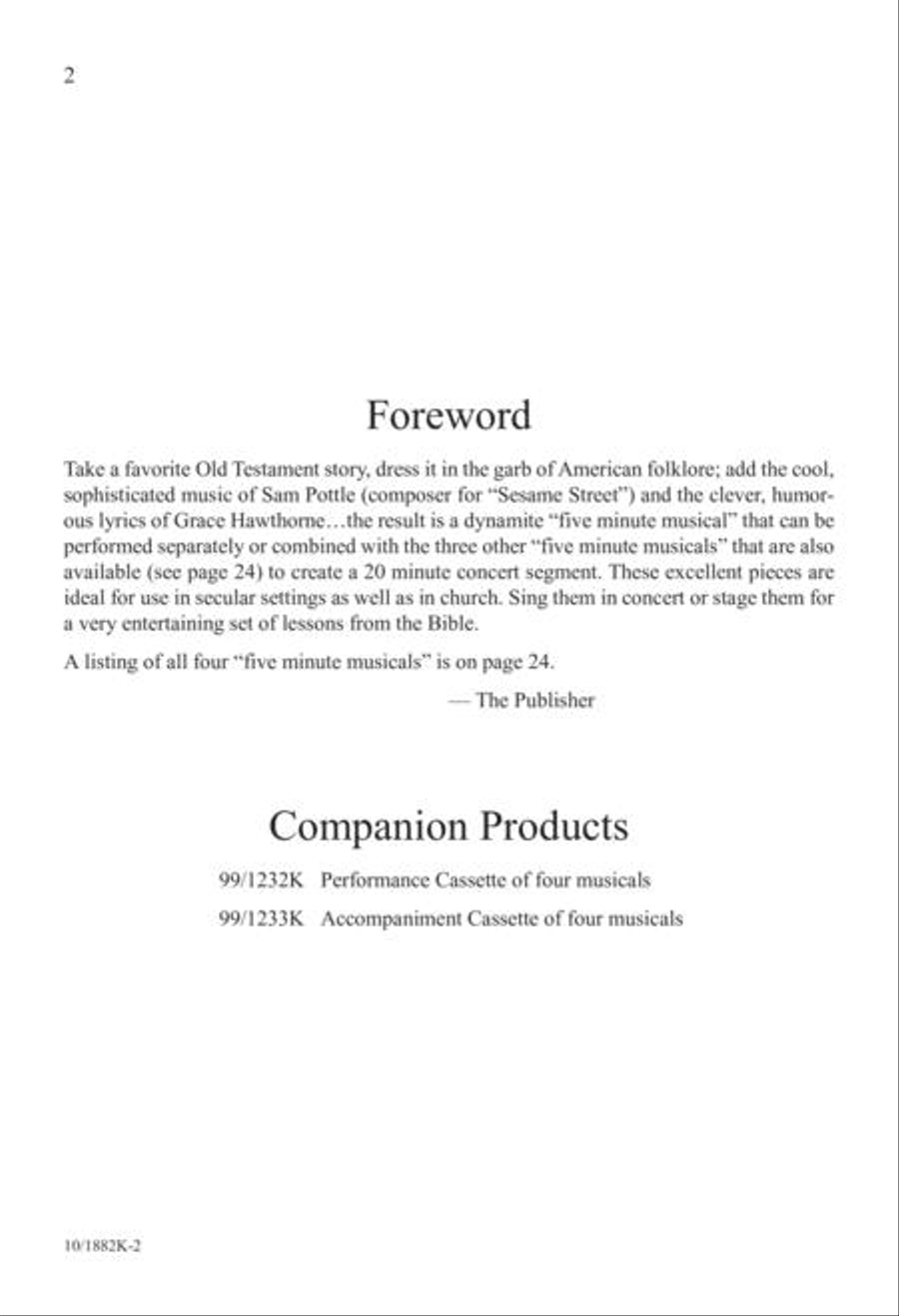 Five-Minute Musicals: Samson and Delilah Unison Choir scores gallery preview page 2