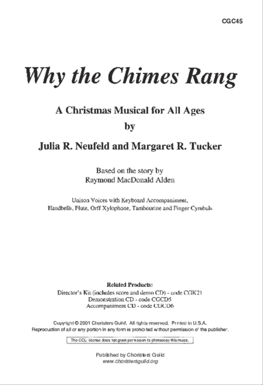 Why the Chimes Rang - Demo Recording Listening CD scores gallery preview page 2