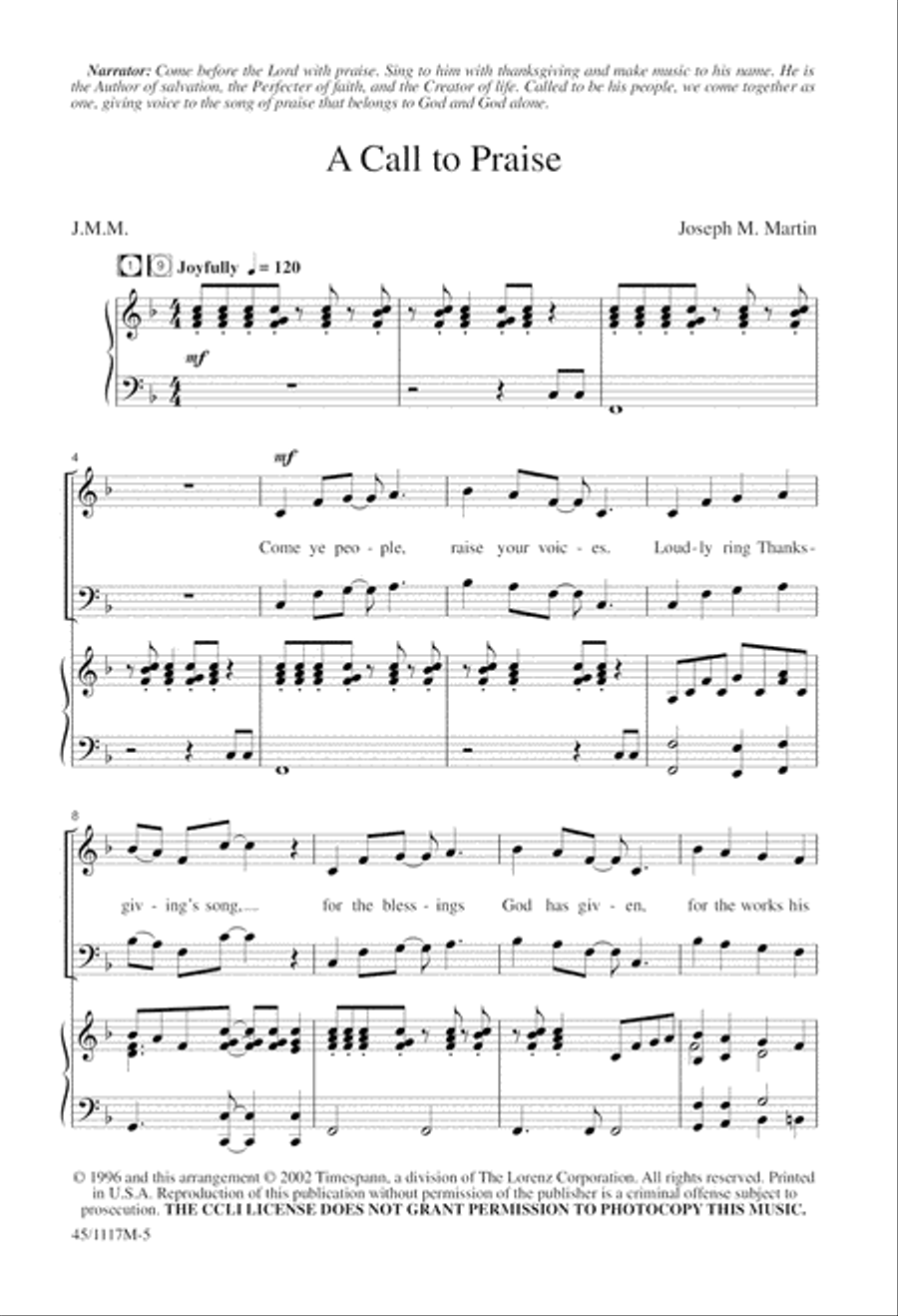A Call to Praise A Call to Praise 2-Part scores gallery preview page 8