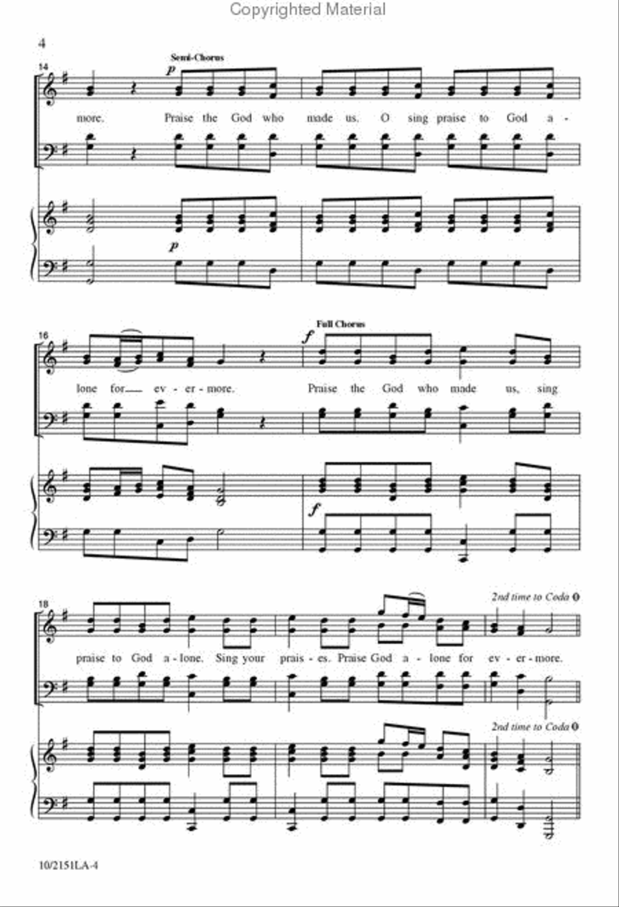 All the Earth Rejoice 4-Part scores gallery preview page 4
