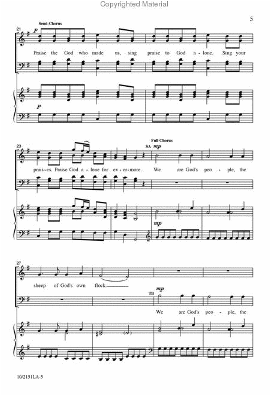 All the Earth Rejoice 4-Part scores gallery preview page 5