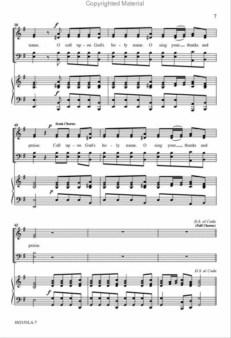 All the Earth Rejoice 4-Part scores gallery preview page 7