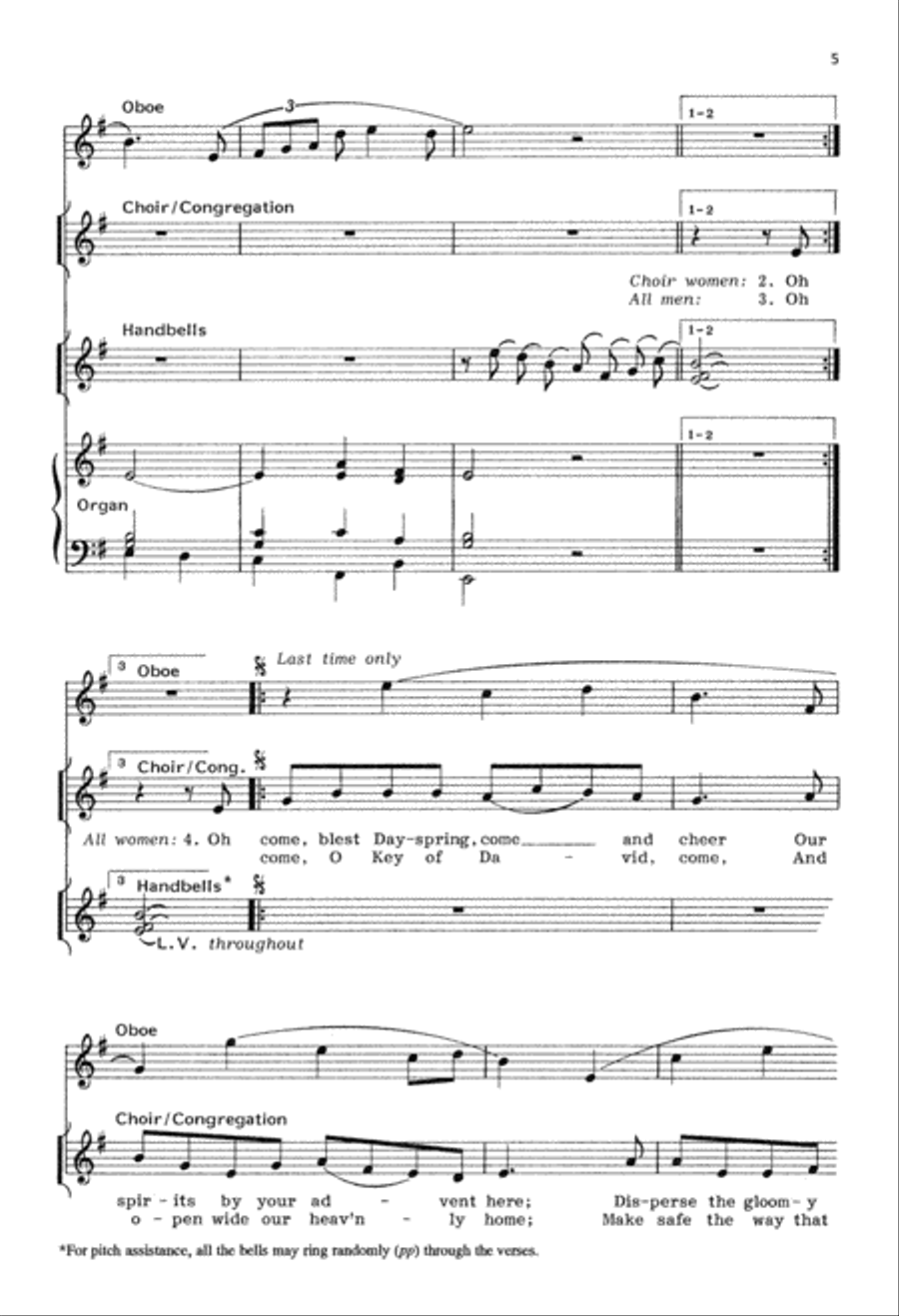 Oh Come, Oh Come, Emmanuel 4-Part scores gallery preview page 6