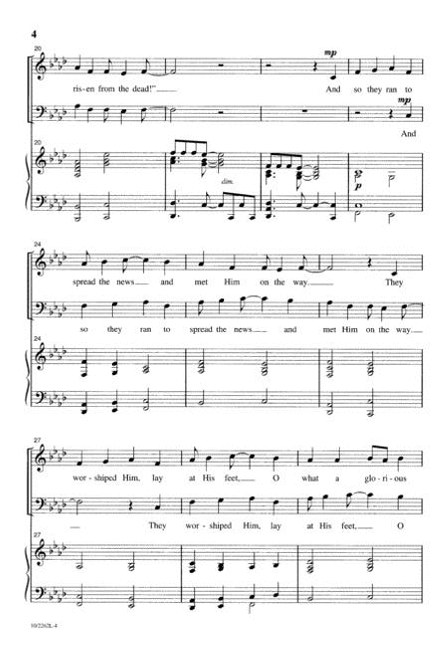 Oh, What a Glorious Day 4-Part scores gallery preview page 4