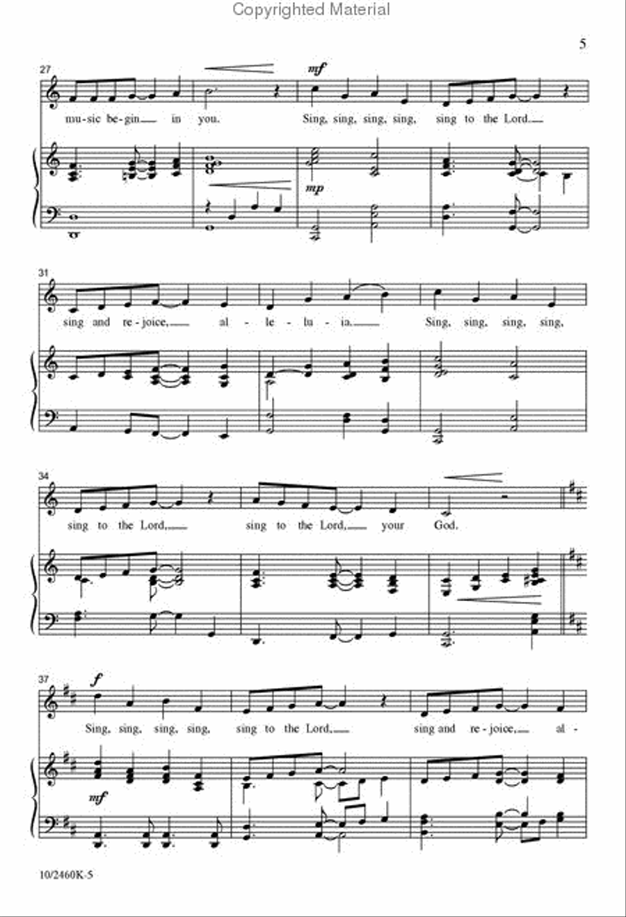 Sing, Sing, Sing Unison Choir scores gallery preview page 4