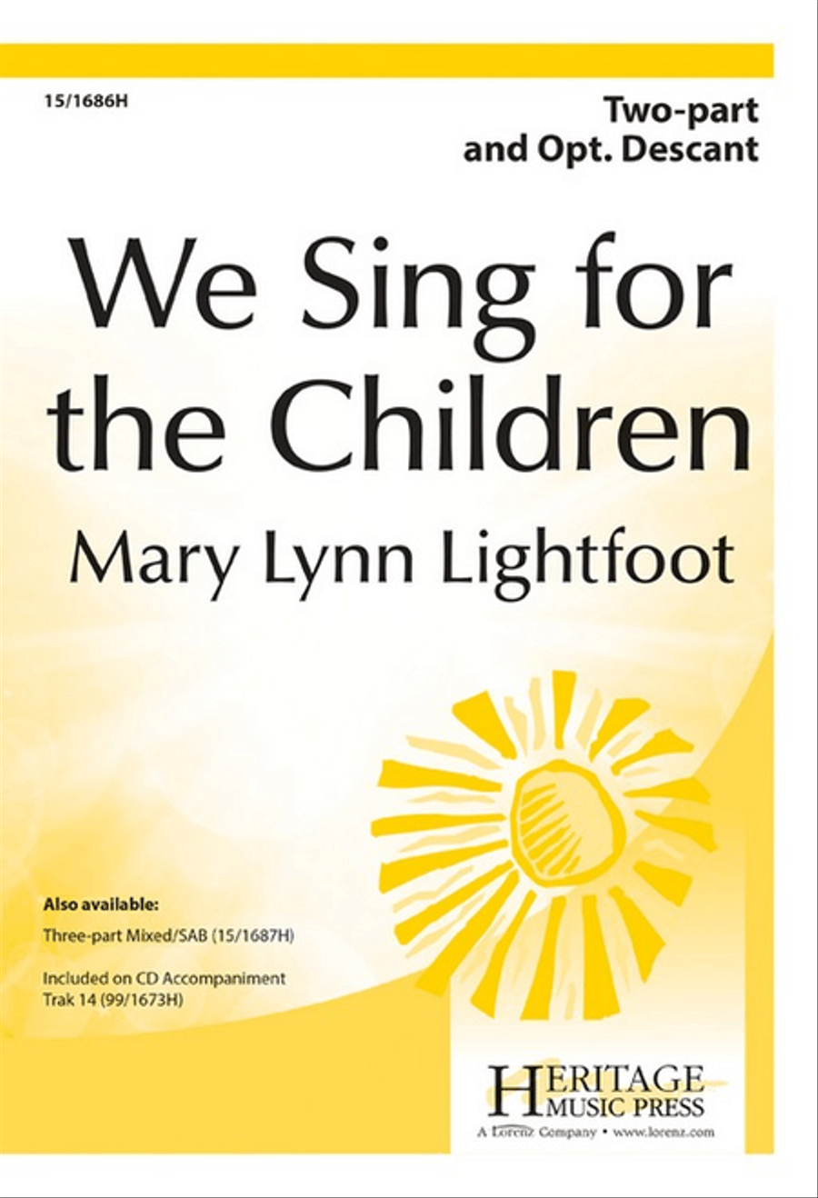 We Sing for the Children We Sing for the Children 3-Part scores gallery preview page 1