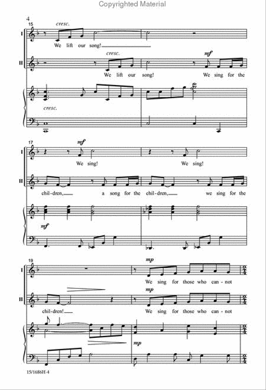 We Sing for the Children We Sing for the Children 3-Part scores gallery preview page 4
