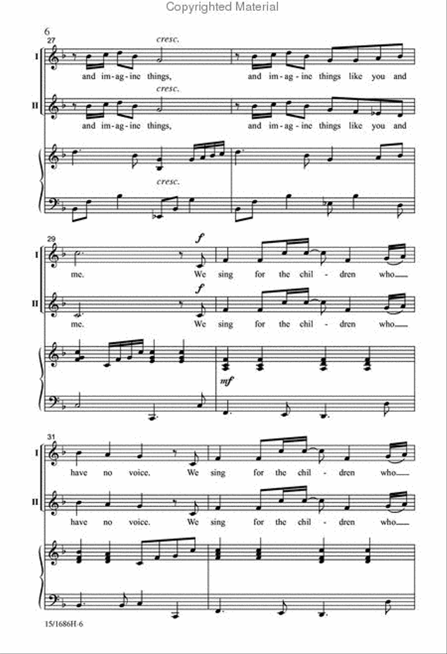 We Sing for the Children We Sing for the Children 3-Part scores gallery preview page 6