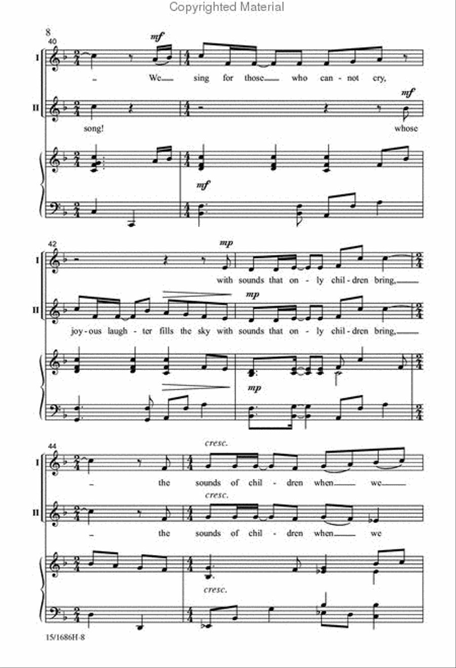 We Sing for the Children We Sing for the Children 3-Part scores gallery preview page 8