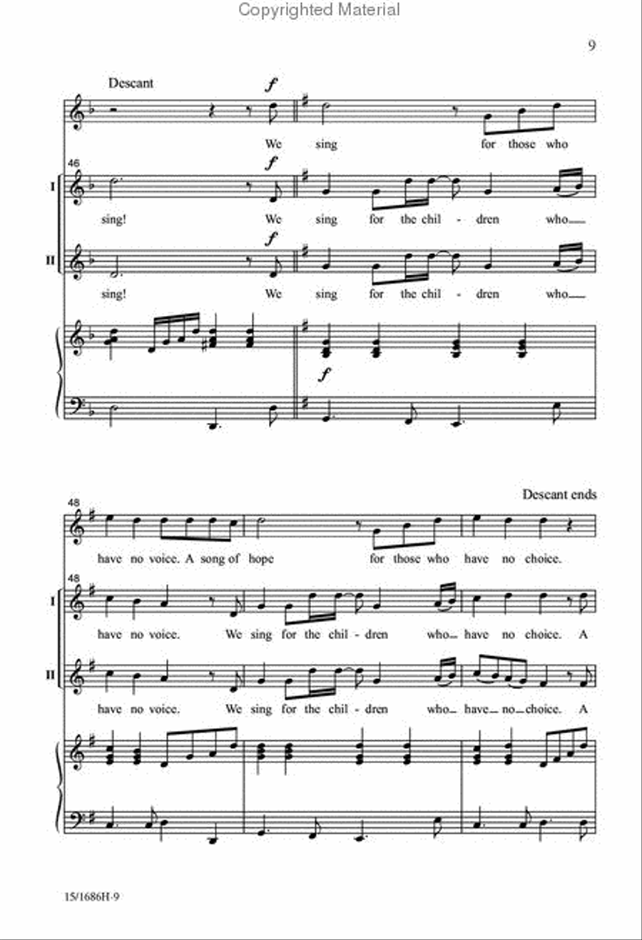 We Sing for the Children We Sing for the Children 3-Part scores gallery preview page 9