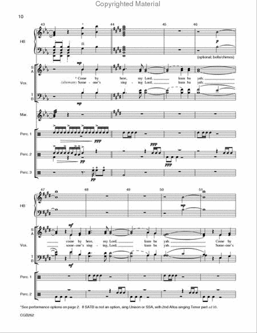 Come By Here (Kum Ba Yah) - Full Score 5-Octaves scores gallery preview page 9