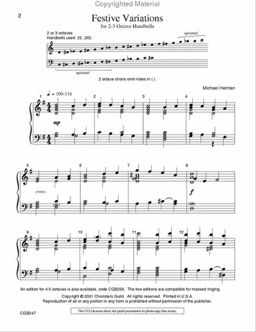 Festive Variations 3-Octaves scores gallery preview page 2